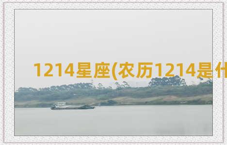 1214星座(农历1214是什么星座)