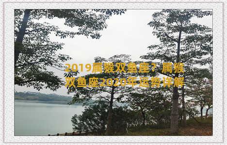 2019属猴双鱼座？属猴双鱼座2020年运势详解