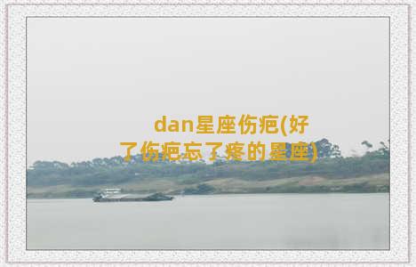 dan星座伤疤(好了伤疤忘了疼的星座)